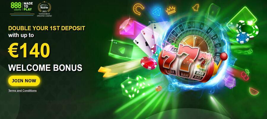 888 Casino welcome bonus