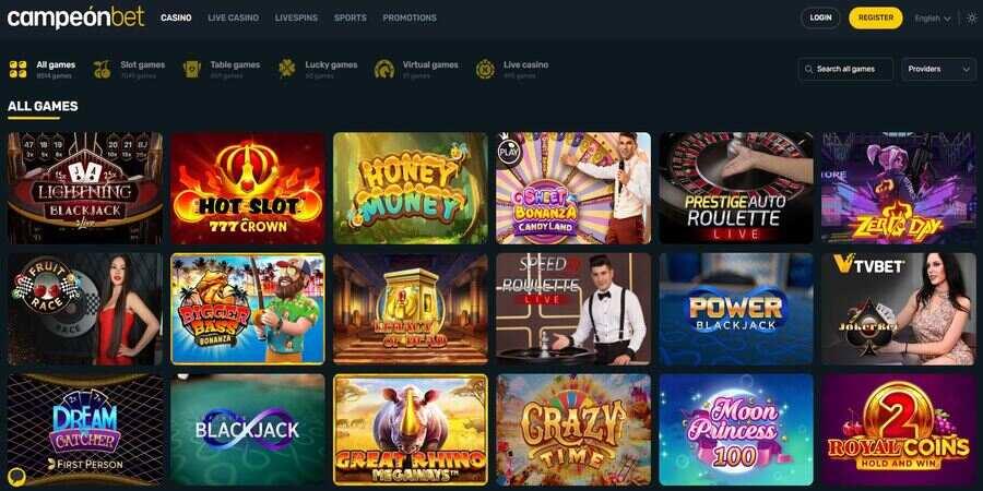 Campeonbet Casino games