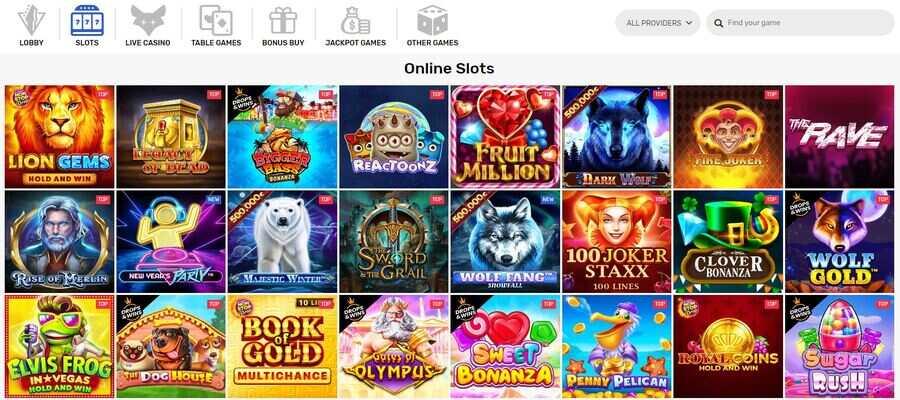 Crazy fox online casino games
